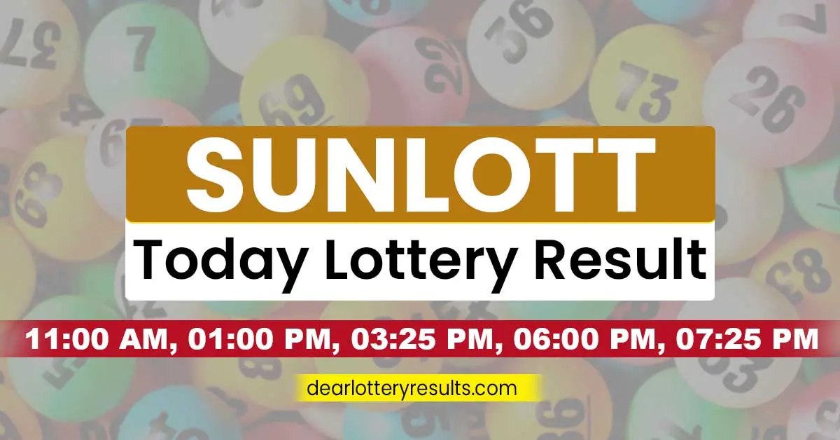 Today Sunlott Result chart Download: 12th August 2023