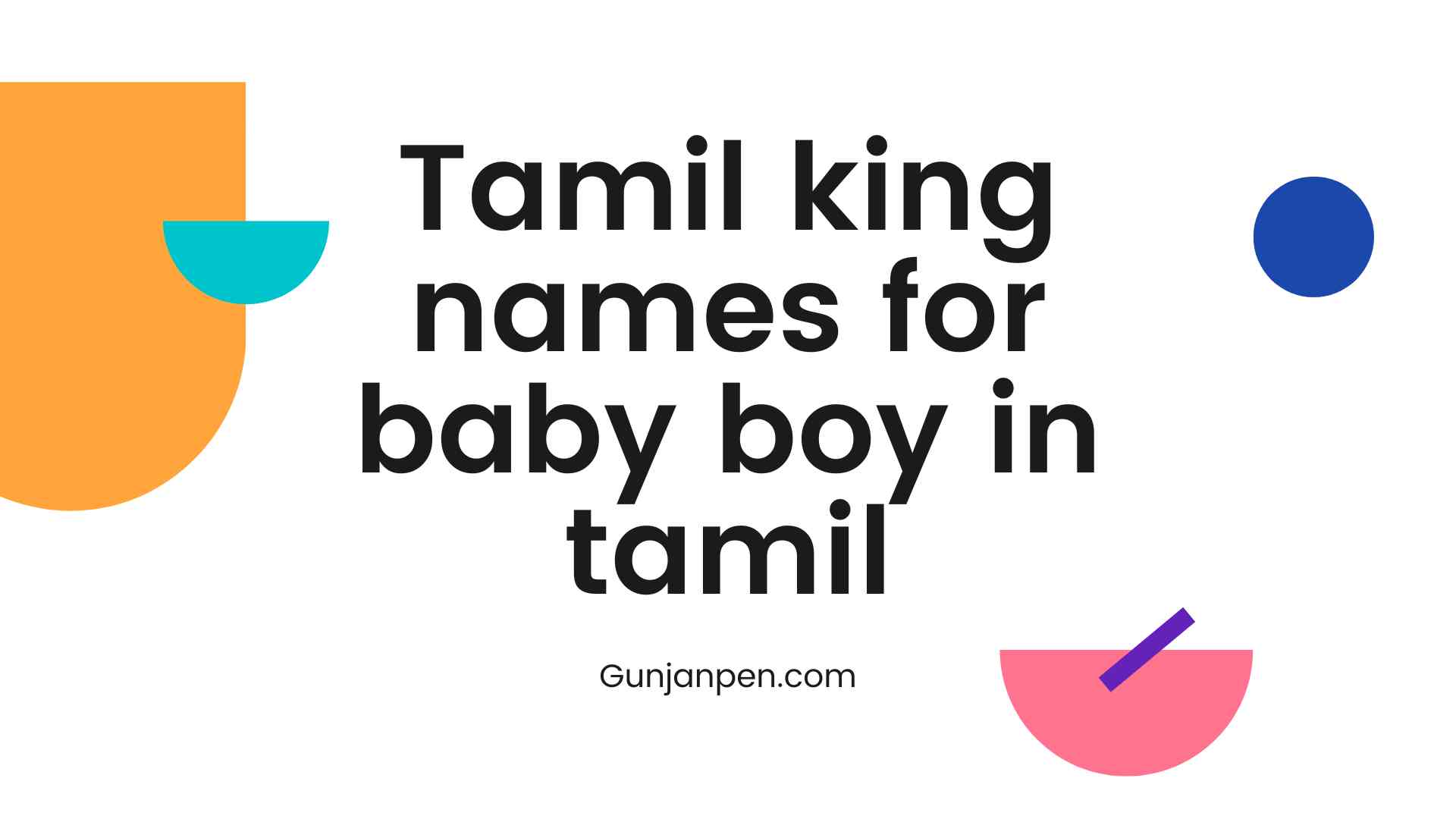 Tamil king names for baby boy in tamil